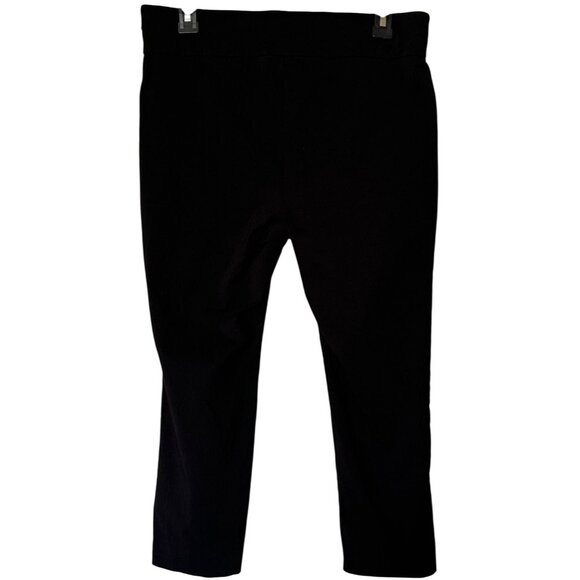 Rafaella Black Mid-Rise Stretch Capri Pants Viscose Nylon Blend Women's Size 10 - Picture 2 of 11